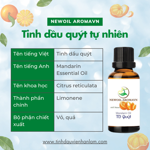 Tinh dầu quýt nguyên chất Newoil Aromavn