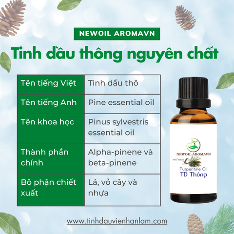 Tinh dầu thông nguyên chất Newoil Aromavn