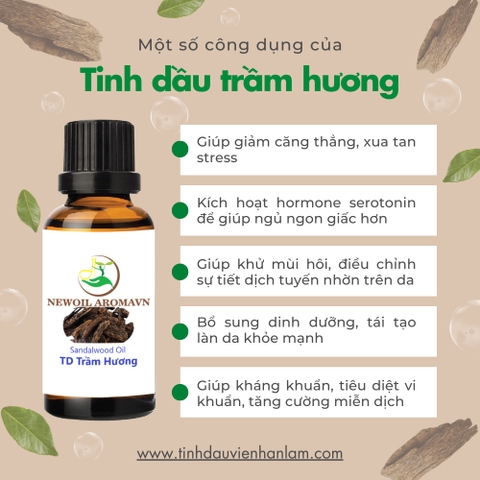 Tinh dầu trầm hương tự nhiên Newoil Aromavn - Sandalwood Essential Oil