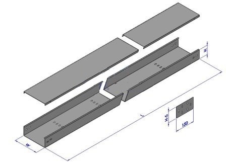 Máng cáp sơn tĩnh điện 150x100mm