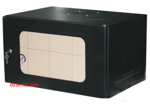 TL_TELECOM rack 6U D450 (bánh xe) - Cánh cửa lưới màu đen giá 800.000đ + VAT