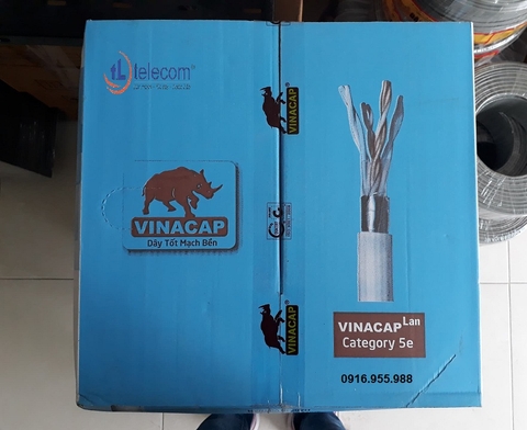 Cáp mạng LAN cat5e utp 4 đôi Vinacap