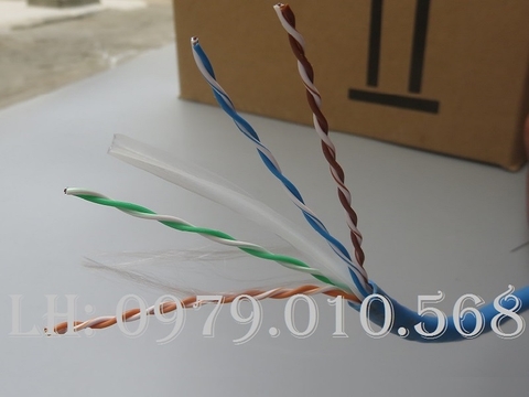 Cáp mạng AMP Cat6 UTP 4 đôi (Pair) chiều dài 305 mét / cuộn. Có CO và CQ cho dự án