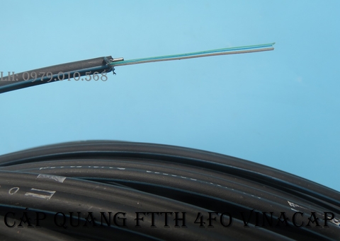 Cáp thuê bao quang FTTH 4 core (4FO, 4 sợi) ống lỏng VINACAP