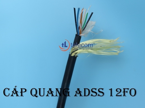 Cáp quang ADSS 12FO khoảng vượt 100, 200, 300, 500 VINACAP