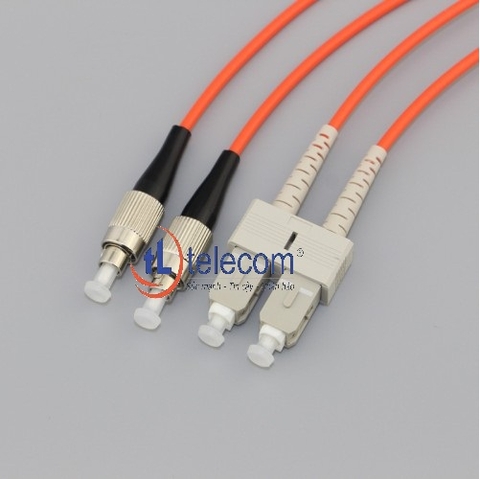 Dây nhảy quang Multimode Duplex  FC/UPC-SC/UPC 2 đầu tròn lớn, 2 đầu vuông lớn 30M