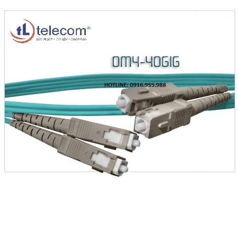 Dây nhảy quang SC to SC OM4, 40 GIG Multimode Simplex, Duplex 3 mét (9.84 FT)