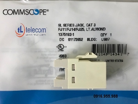 Đầu nối RJ11-Modular Jack COMMSCOPE CAT3