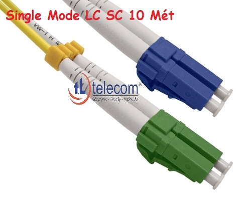 Dây nhảy quang singlemode Duplex LC/UPC-LC/APC 4 đầu vuông nhỏ 10M