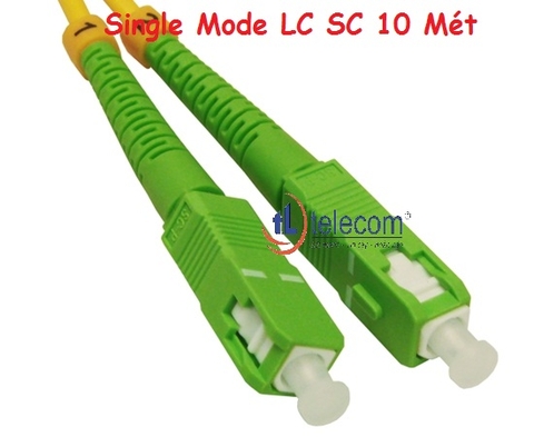 Dây nhảy quang SM Duplex SC/APC-LC/UPC 2 đầu vuông lớn vát, 2 đầu vuông nhỏ 10M