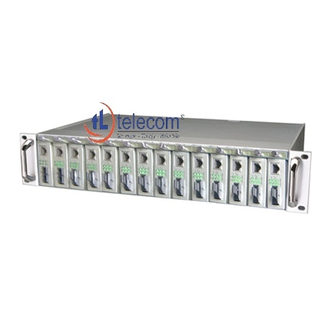 Khung giá 3onedata Model RACK2000A 14 khe cắm Media Converter