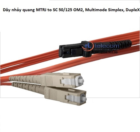 Dây nhảy quang MTRJ to SC 50/125 OM2, Multimode Simplex, Duplex 5 mét (16.4 FT)
