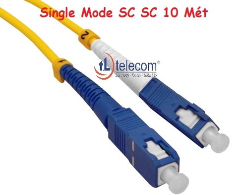 Dây nhảy quang Single Mode  Duplex SC/UPC-SC/UPC 4 đầu vuông lớn 10M