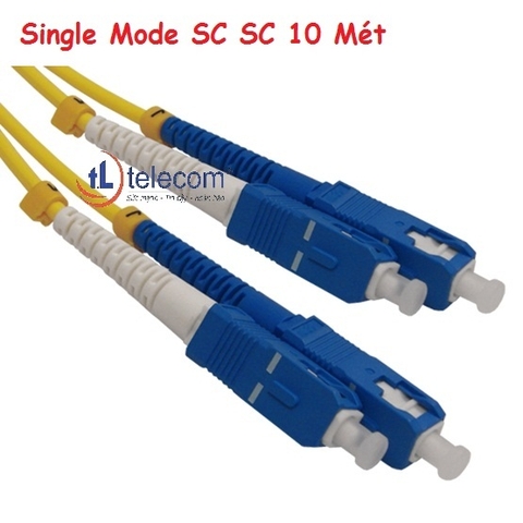 Dây nhảy quang Single Mode  Duplex SC/UPC-SC/UPC 4 đầu vuông lớn 10M