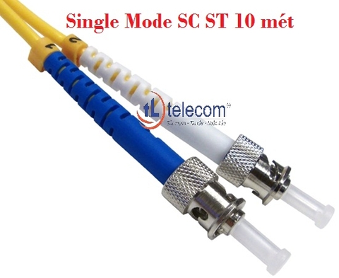 Dây nhảy quang SM Duplex ST/UPC-SC/UPC 2 đầu tròn lớn vát, 2 đầu vuông lớn 10M