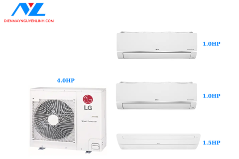 Combo Multi LG Inverter 2 dàn lạnh & cassette 4 HP Z4UQ36GFA0