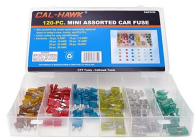 120 Assorted Car Truck Mini Fuse 5,7.5,10,15,20,25,30 AMP