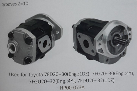 Bơm thủy lực xe nâng Toyota 7FD20~30(Eng.:1DZ), 7FG20~30(Eng.:4Y), 7FGU20~32(Eng.:4Y), 7FDU20~32(1DZ), Mã SP: HP00-073A