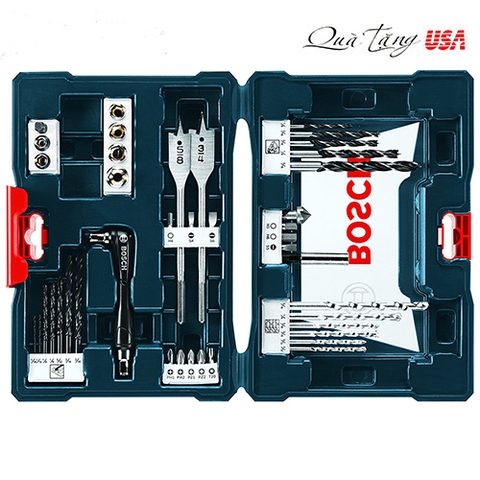 Bộ mũi khoan, khóa vặn và tuốc nơ vít  chuyên dụng 41 món Bosch ( chính hãng)