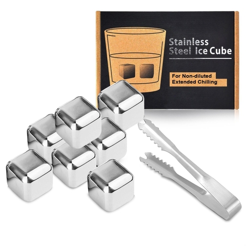 Đá làm lạnh không tan Aerb 8 Stainless Steel Chilling Ice Cubes