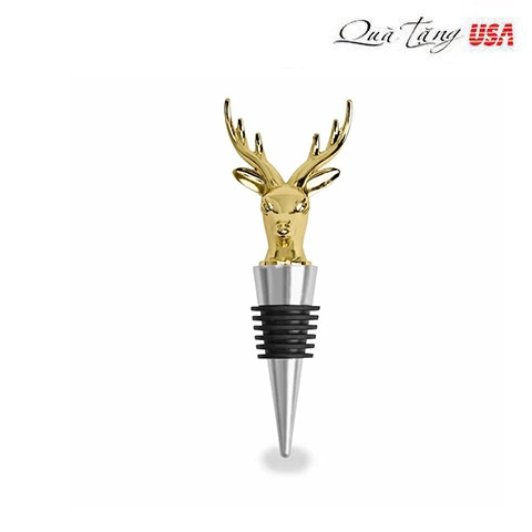 nắp chai rượu vang trang trí tiệc STOPPER Gold Reindeer