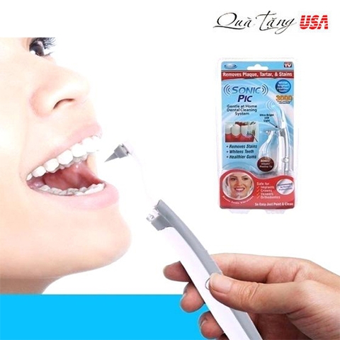 Bộ dụng cụ làm sạch răng miệng Sonic Pic Gentle at Home Dental Cleaning System plaque removal