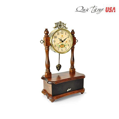 Đồng hồ tích hợp loa phong cách cổ điển sang trạng  Pyle 2-in-1 Vintage Style Clock, Retro Bluetooth Speaker