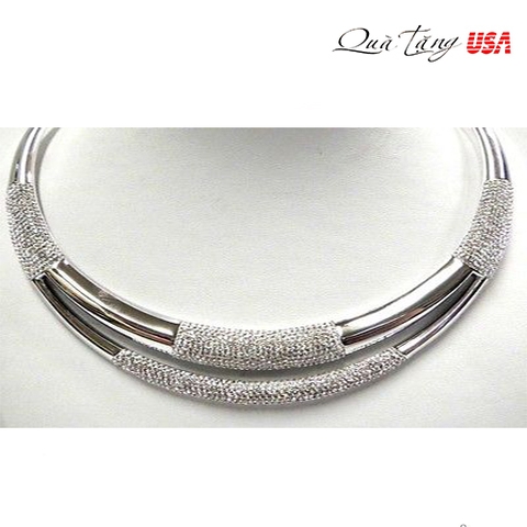 Vòng cổ nữ trang pha lê và Rhodium - Swarovski Cypress Torque Crystal Necklace