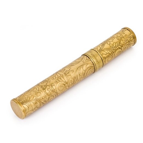 Ống đựng cigar Cohiba Pure Copper Brass Carved Arabesques Cigar Tube Case Holder