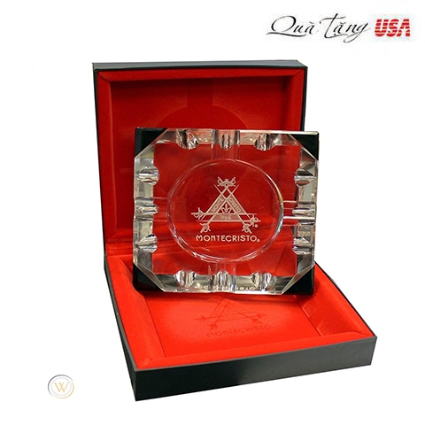 Gạt Tàn Cigar Montecristo Signature Crystal Ashtray