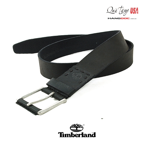 Thắt lưng da nam - Timberland New Mens Belt Genuine Leather Silver-tone Single Prong B75392 Black