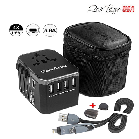 Adapter du lịch tất cả trong một EPICKA Universal Travel Adapter  Type-C