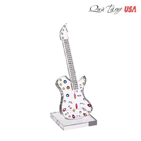 Cây đàn pha lê trang trí Judith Ripka Crystal guitar figurine