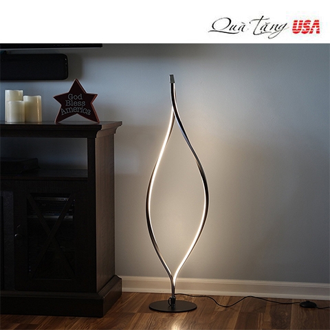 Đen trang trí Brightech Twist LED Floor Lamp - Decorative Light Fixture with 920 Lumens