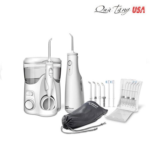 Tăm nước làm sạch răng miệng  Loại bỏ tới 99,9% mảng bám Ultra Plus and Cordless Select Water Flosser Combo