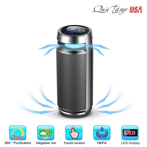 Máy lọc mùi thuốc lá, ẩm mốc, mùi hôi xe hơi, Car Ionizer Air Purifier