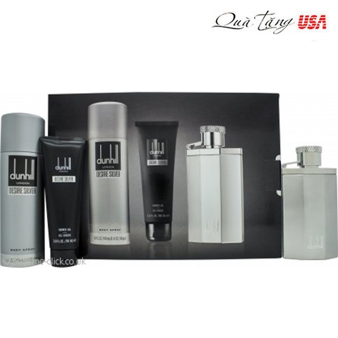 Bộ dầu thơm Dunhill Desire Silver Gift Set 100ml EDT + 195ml Body Spray + 90ml Shower Gel