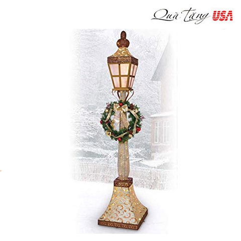 Chiếc đèn đường vàng lấp lánh này lấp lánh suốt cả ngày và lấp lánh trang trí trong đêm.