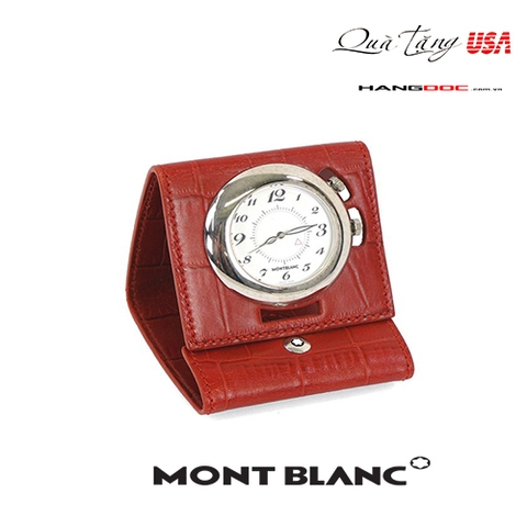 MontBlanc  Leather Alligator Travel Clock