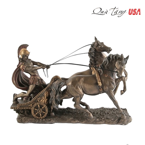 Bức tượng cổ xe ngựa la mã Brilliant Roman Chariot