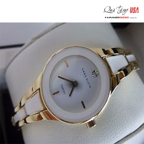 Đồng nữ - Anne Klein Genuine Diamond White Enamel Gold Tone Women's Watch