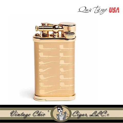 Hộp quẹt hút tẩu và cigar phong cách Japan- IM Corona  Pipe and Cigar Lighter Gold Plated