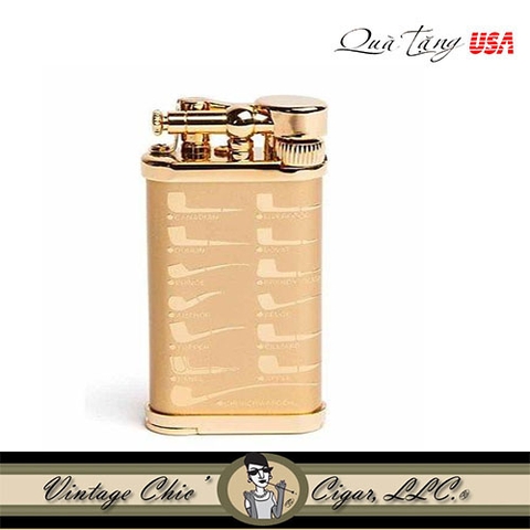 Hộp quẹt hút tẩu và cigar phong cách Japan- IM Corona Pipe and Cigar Lighter Gold Plated
