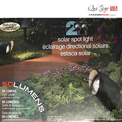 Bộ đèn năng lượng mặt trời trang trí sân vườn - Solar Spotlight 2 Pc. 50 Lumens