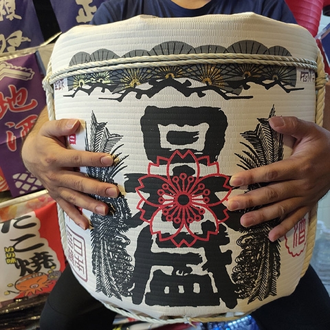 Thùng rượu sake Nhật lớn 42cm