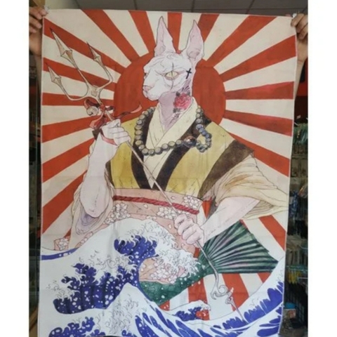 Tranh vải treo tường phong cách Nhật