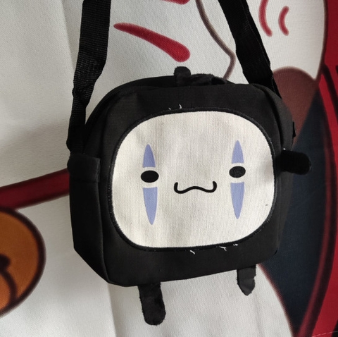 Túi đeo Vô Diện hoạ tiết Nhật xinh xắn vải bố in hình