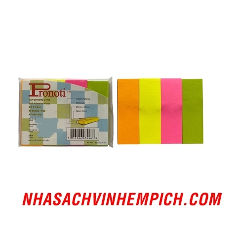 Giấy note 3 màu Pronoti 07046 neon