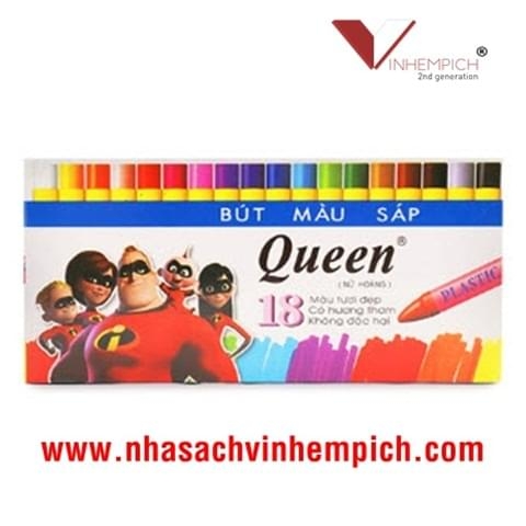 Sáp màu Queen PC018 (18 màu)