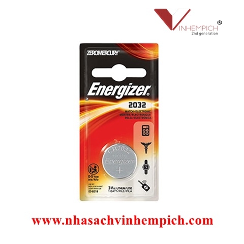Pin CR2032 Energizer 3V chính hãng Pin CR2032 Energizer 3V chính hãng